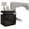 Image de Tables de chevet VidaXL  Table de chevet  Noir brillant 45x35x52 cm P31600030