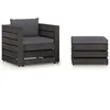 Image de Vidaxl Salon De Jardin 2 Pcs Avec Coussins Bois ImprÃ©gnÃ© De Gris