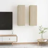 Image de vidaXL Meubles TV 2 pcs ChÃªne sonoma 30,5x30x90 cm Bois dÂ¿ingÃ©nierie
