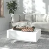 Image de vidaXL Table basse Blanc 85x55x31 cm AgglomÃ©rÃ©