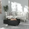 Image de vidaXL Table basse Noir 85x55x31 cm Bois d'ingÃ©nierie