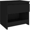 Image de vidaXL Table de chevet Noir 40x30x39 cm AgglomÃ©rÃ©