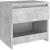 Image de Table de Nuit avec Tiroir & ÃtagÃ¨re Gris BÃ©ton 40x30x39 cm Bois ComposÃ©