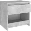 Image de Tables de chevet VidaXL  Table de chevet  Gris béton 40x30x39 cm Aggloméré P31600327