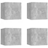 Image de vidaXL Meubles TV muraux 4 pcs Gris bÃ©ton 30,5x30x30 cm
