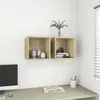 Image de Vidaxl Armoires Murales 2 Pcs ChÃªne Sonoma 37x37x37 Cm Bois IngÃ©nierie