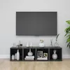 Image de vidaXL Meubles TV 4 pcs gris brillant 37x35x37 cm bois dÂ¿ingÃ©nierie