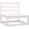 Image de Vidaxl CanapÃ© Central De Jardin Blanc Bois De Pin Massif