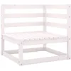 Image de Vidaxl Salon De Jardin 2 Pcs Avec Coussins Blanc Bois De Pin Massif