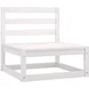 Image de Vidaxl Salon De Jardin 3 Pcs Avec Coussins Blanc Bois De Pin Massif