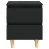 Image de Tables de chevet VidaXL  Table de chevet  2 tiroirs Noir 40x35x50 cm P31600248