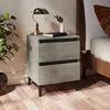 Image de vidaXL Table de chevet gris bÃ©ton 40x35x50 cm bois d'ingÃ©nierie