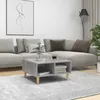 Image de vidaXL Table basse gris bÃ©ton 60x60x30 cm bois d'ingÃ©nierie