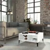 Image de vidaXL Table basse blanc brillant 60x60x30 cm bois d'ingÃ©nierie