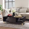 Image de vidaXL Table basse gris brillant 103,5x60x35 cm bois d'ingÃ©nierie