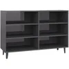 Image de Vidaxl Buffet Gris Brillant 103,5x35x70 Cm AgglomÃ©rÃ©