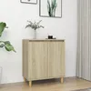Image de vidaXL Buffet avec pieds en bois ChÃªne sonoma Bois d'ingÃ©nierie