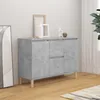 Image de vidaXL Buffet gris bÃ©ton 101x35x70 cm bois d'ingÃ©nierie