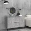 Image de Buffet Style Industriel Gris BÃ©ton 104x35x70 cm Bois ComposÃ©