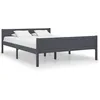 Image de vidaXL Cadre de lit sans matelas bois de pin massif gris 120x200 cm