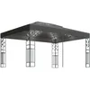 Image de Vidaxl Tonnelle Avec Double Toit Et LumiÃ¨res Led 3x4 M Anthracite