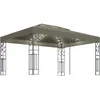 Image de Vidaxl Tonnelle Avec Double Toit Et LumiÃ¨res Led 3x4 M Taupe