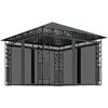 Image de Vidaxl Tonnelle Avec Moustiquaire Et LumiÃ¨res Led 3x3x2,73m Anthracite