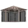 Image de Vidaxl Tonnelle Avec Moustiquaire Et LumiÃ¨res Led 3x3x2,73 M Taupe
