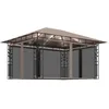 Image de Vidaxl Tonnelle Avec Moustiquaire Et LumiÃ¨res Led 4x3x2,73 M Taupe
