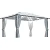 Image de Vidaxl Tonnelle Avec Rideau Et LumiÃ¨res Led 4x3 M CrÃ¨me Aluminium