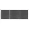 Image de vidaXL Ensemble de panneau de clÃ´ture WPC 526x186 cm Noir