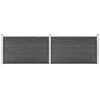 Image de vidaXL Ensemble de panneau de clÃ´ture WPC 353x105 cm Noir