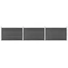 Image de vidaXL Ensemble de panneau de clÃ´ture WPC 526x105 cm Noir