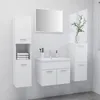 Image de vidaXL Ensemble de meubles de salle de bain Blanc Bois d'ingÃ©nierie