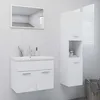 Image de vidaXL Ensemble de meubles de salle de bain blanc bois d'ingÃ©nierie