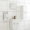 Image de vidaXL Ensemble de meubles de salle de bain Blanc AgglomÃ©rÃ©