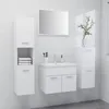 Image de vidaXL Ensemble de meubles de salle de bain Blanc AgglomÃ©rÃ©