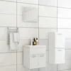 Image de vidaXL Ensemble de meubles de salle de bain Blanc AgglomÃ©rÃ©