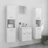 Image de vidaXL Ensemble de meubles de salle de bain Blanc AgglomÃ©rÃ©