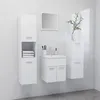 Image de vidaXL Ensemble de meubles de salle de bain Blanc AgglomÃ©rÃ©