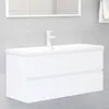 Image de vidaXL Armoire d'Ã©vier avec lavabo intÃ©grÃ© Blanc AgglomÃ©rÃ©