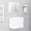 Image de vidaXL Ensemble de meubles de salle de bain blanc bois d'ingÃ©nierie