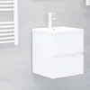 Image de Vidaxl Armoire D'Ã©vier Avec Lavabo IntÃ©grÃ© Blanc AgglomÃ©rÃ©