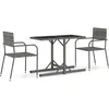 Image de Vidaxl Ensemble De Salle Ã Manger De Jardin 3 Pcs Gris