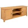 Image de vidaXL Meuble TV 110x35x44 cm Bois de chÃªne massif