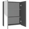 Image de vidaXL Armoire Ã  miroir de salle de bain 60x15x75 cm MDF Anthracite