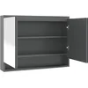 Image de vidaXL Armoire Ã  miroir de salle de bain 80x15x60 cm MDF Gris