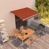 Image de Vidaxl Auvent RÃ©tractable Automatique 300x250 Cm Orange Et Marron