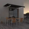 Image de Vidaxl Auvent Automatique Et Capteur De Vent Led 450x350 Cm Anthracite