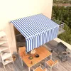 Image de Vidaxl Auvent Manuel RÃ£Â©Tractable Avec Store 3x2,5 M Bleu Et Blanc